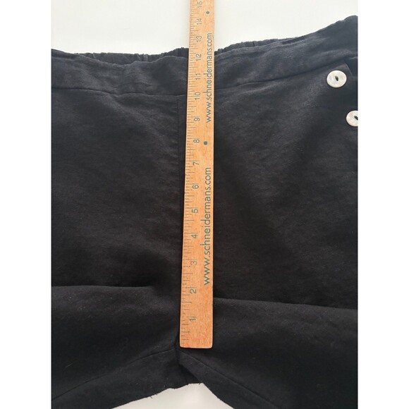 Joie Linen Blend Pants Size Large Black Wide Leg Cropped Lagenlook Pockets - Picture 9 of 15